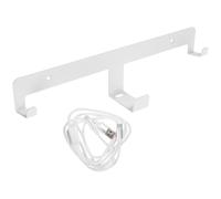 HEATSHAKING Support Mural pour Casque VR avec Câble de Charge USB-c Double Tête Organisateur Mural Multifonction pour Casque et Accessoires Montage Sécurisé