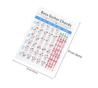 HEATSHAKING Tableau pour Débutant Guitare Basse Électrique en Papier Couché, Guide D'apprentissage et Outil de Pratique pour Cordes et Doigté Facile