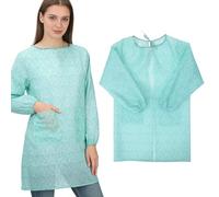 HEATSHAKING Tablier Imperméable à Manches Longues pour Adulte, en Polyester Bleu, Protection les Éclaboussures, Cuisine, Ménage et Jardinage, Accessoire Pratique et Solide