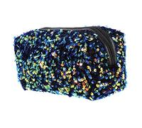 HEATSHAKING Trousse de Maquillage Portable Grosse Capacité en Tissu Oxford et Velours Plusieurs Styles Élante à Paillettes Bleue Pochette Carrée Plusieurs Styles pour Voyage pour Femmes