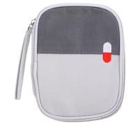 HEATSHAKING Trousse de Secours Portable en Tissu Oxford Fermeture Éclair, Paquet Médical Compact pour Moto et Bateau, Pochette Remède Voyage Pratique
