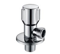 HEATSHAKING Vanne D'angle en Cuivre Argenté Surface Brillante, Vanne D'arrêt Pratique pour Eau Chaude et Froide, Prévention des Fuites, Usage Facile en Plomberie Domestique