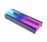 Heatsink Cooler, Luminous M.2 Disk Radiator, 2.9x0.9x0.6in Easy Installation Design, Efficient Thermal Management for Pc, Laptop, Rig, Workstation, Desktop Build, Tech