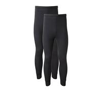 Heatwave® Lot de 2 pantalons thermiques longs pour homme - Noir - Medium