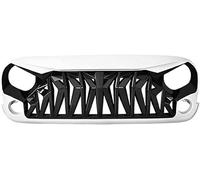 HEAU Voiture Grille de Calandre Avant pour Jeep Wrangler JK 2007-2018, Grille de Pare-Choc Avant Centrale, Radiateur de Calandre Couverture Décoration Accessoire