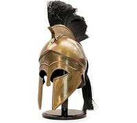 Heaume de guerrier grec spartiate corinthien finition bronze armure portable médiéval grecque pour cosplay, reconstitution, LARP et affichage fabriqué à la main en acier avec support