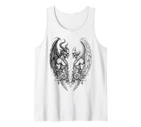 Heaven and Hell Demon Angel Skull Gothic Tattoo Débardeur
