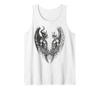 Heaven and Hell Demon Angel Skull Gothic Tattoo Débardeur