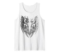 Heaven and Hell Demon Angel Skull Gothic Tattoo Débardeur