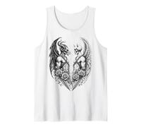 Heaven and Hell Demon Angel Skull Gothic Tattoo Débardeur