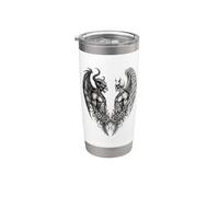 Heaven and Hell Demon Angel Skull Gothic Tattoo Gobelet isotherme en acier inoxydable double paroi