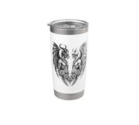 Heaven and Hell Demon Angel Skull Gothic Tattoo Gobelet isotherme en acier inoxydable double paroi