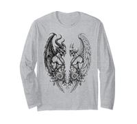 Heaven and Hell Demon Angel Skull Gothic Tattoo Manche Longue