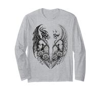 Heaven and Hell Demon Angel Skull Gothic Tattoo Manche Longue