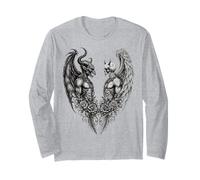 Heaven and Hell Demon Angel Skull Gothic Tattoo Manche Longue