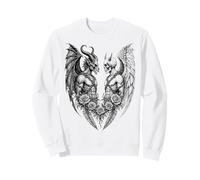 Heaven and Hell Demon Angel Skull Gothic Tattoo Sweatshirt