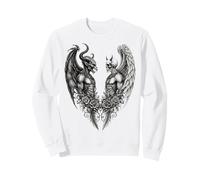 Heaven and Hell Demon Angel Skull Gothic Tattoo Sweatshirt