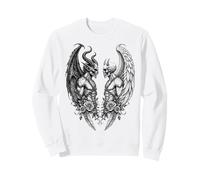 Heaven and Hell Demon Angel Skull Gothic Tattoo Sweatshirt