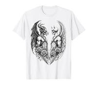 Heaven and Hell Demon Angel Skull Gothic Tattoo T-Shirt