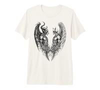 Heaven and Hell Demon Angel Skull Gothic Tattoo T-Shirt Haut de Gamme