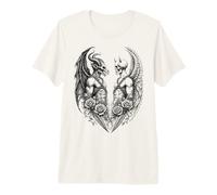 Heaven and Hell Demon Angel Skull Gothic Tattoo T-Shirt Haut de Gamme