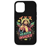 Heaven Invader Jesus, Jeu d'arcade rétro, Anime Christian 8 Bits Coque pour iPhone 12/12 Pro