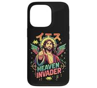 Heaven Invader Jesus, Jeu d'arcade rétro, Anime Christian 8 Bits Coque pour iPhone 13 Pro