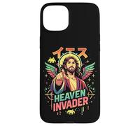 Heaven Invader Jesus, Jeu d'arcade rétro, Anime Christian 8 Bits Coque pour iPhone 15 Plus