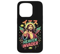 Heaven Invader Jesus, Jeu d'arcade rétro, Anime Christian 8 Bits Coque pour iPhone 15 Pro