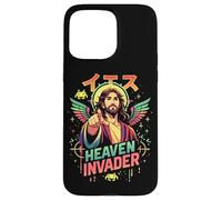 Heaven Invader Jesus, Jeu d'arcade rétro, Anime Christian 8 Bits Coque pour iPhone 15 Pro Max