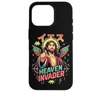 Heaven Invader Jesus, Jeu d'arcade rétro, Anime Christian 8 Bits Coque pour iPhone 16 Pro