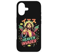 Heaven Invader Jesus, Jeu d'arcade rétro, Anime Christian 8 Bits Coque pour iPhone 17