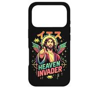Heaven Invader Jesus, Jeu d'arcade rétro, Anime Christian 8 Bits Coque pour iPhone 17 Pro
