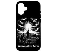 Heaven Meets Earth Faith Chrétien Jésus Adoration Fils de Dieu Coque pour iPhone 16