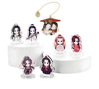 Heaven Official's Blessing Grandmaster of Demonic Cultivation 7pcs Acrylique Marque-pages pour Hommes Femmes Xie Lian Hua Cheng Keychians Tian Guan Ci Fu