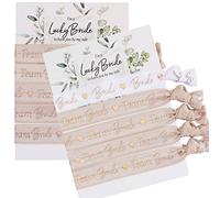 heaven+paper JGA Lot de 10 bracelets Team Bride comme accessoire élégant et décoration pour enterrement de vie de jeune fille pour femme en or rose doux et de qualité supérieure