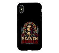 Heaven Rebels Ange Guerrier Chrétien Archange Ailes Croix Coque pour iPhone X/XS