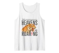 Heaven Roars Tiger Lightning Watercolor Graphic Débardeur