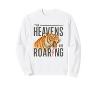 Heaven Roars Tiger Lightning Watercolor Graphic Sweatshirt