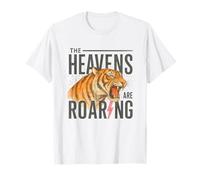 Heaven Roars Tiger Lightning Watercolor Graphic T-Shirt