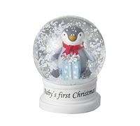 Heaven Sends - Boule à neige en forme de pingouin - Décoration de Noël pour bébé - Classique - Gris - Verre
