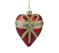 Heaven Sends Boule cercueil en forme de cœur rouge et doré