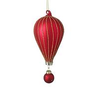Heaven Sends Boule de Noël en forme de montgolfière Rouge et doré 17 cm