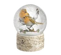 Heaven Sends Boule neige festive avec deux rouges-gorges