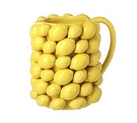 Heaven Sends Carafe à citron en céramique - Pichet au design unique de citron 3D pour la maison et la cuisine - Vaisselle d'été décorative et vibrante - Idéal pour l'eau, le jus, les cocktails et plus