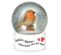 Heaven Sends Grande boule à neige Robins Appear When Loved Ones Are Near Christmas