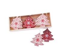 Heaven Sends Lot de 12 décorations en bois pour sapin de Noël nordique