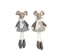 Heaven Sends Lot de 2 souris en feutre pour dcoration de Nol Gris et marron