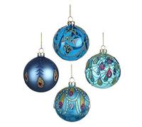 Heaven Sends Lot de 4 boules dcores paon