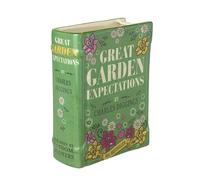 Heaven Sends Vase en céramique - Great Garden Expectations - Vase décoratif en forme de livre vert pour fleurs et décoration d'intérieur - Cadeau unique pour les amateurs de jardin et les vers de